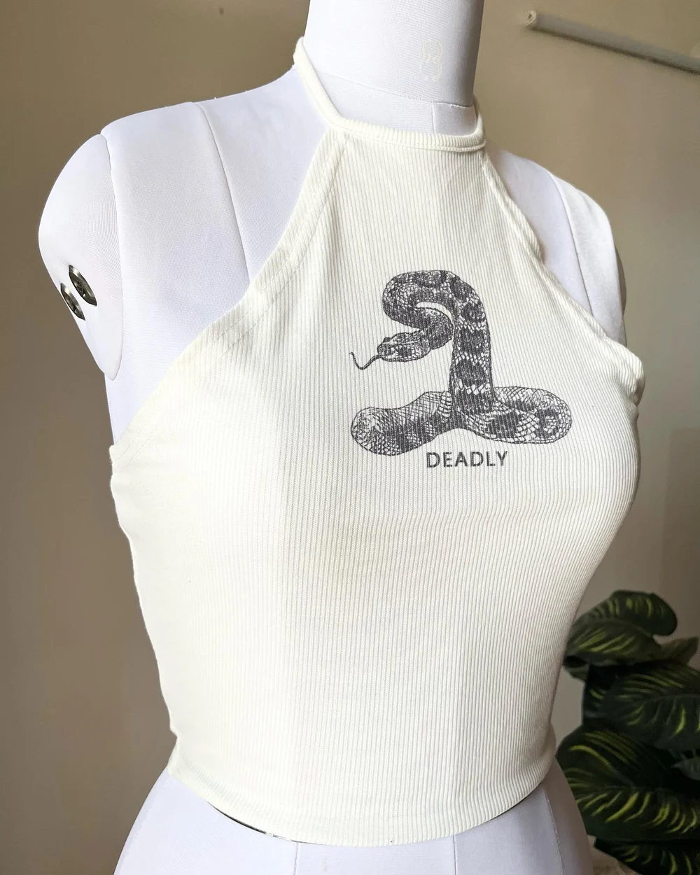 White halter top  thumbnail view 2