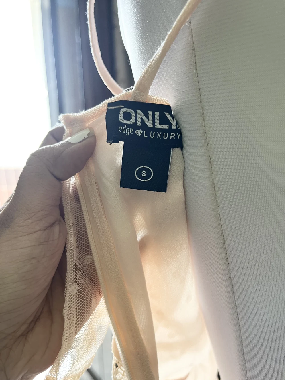 Peach frill Cold-shoulder dress  thumbnail view 3