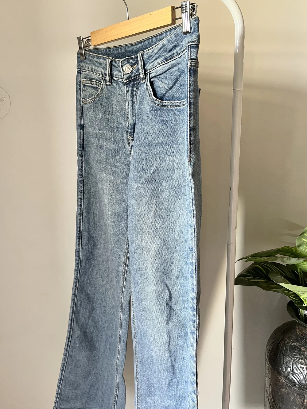 Blue high-waist wide leg Jeans  thumbnail view 5