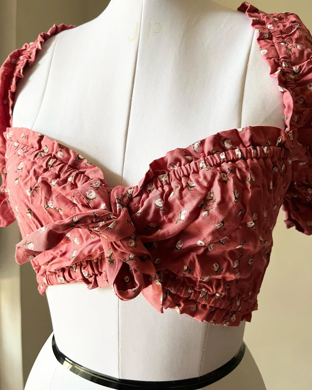 Pink floral Sweetheart top  thumbnail view 2
