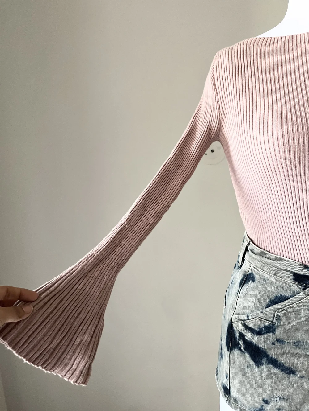 Pink bell sleeves top  thumbnail view 3