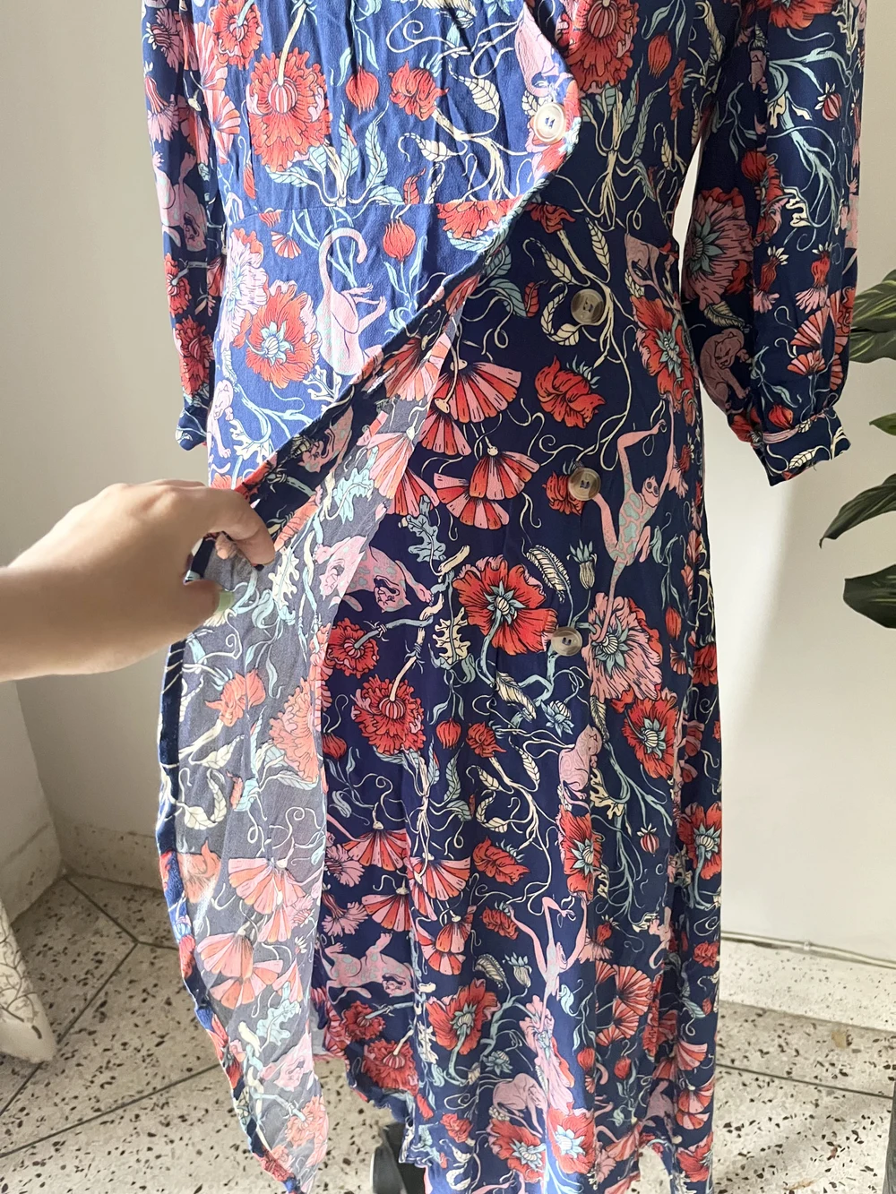Floral wrap dress  thumbnail view 5