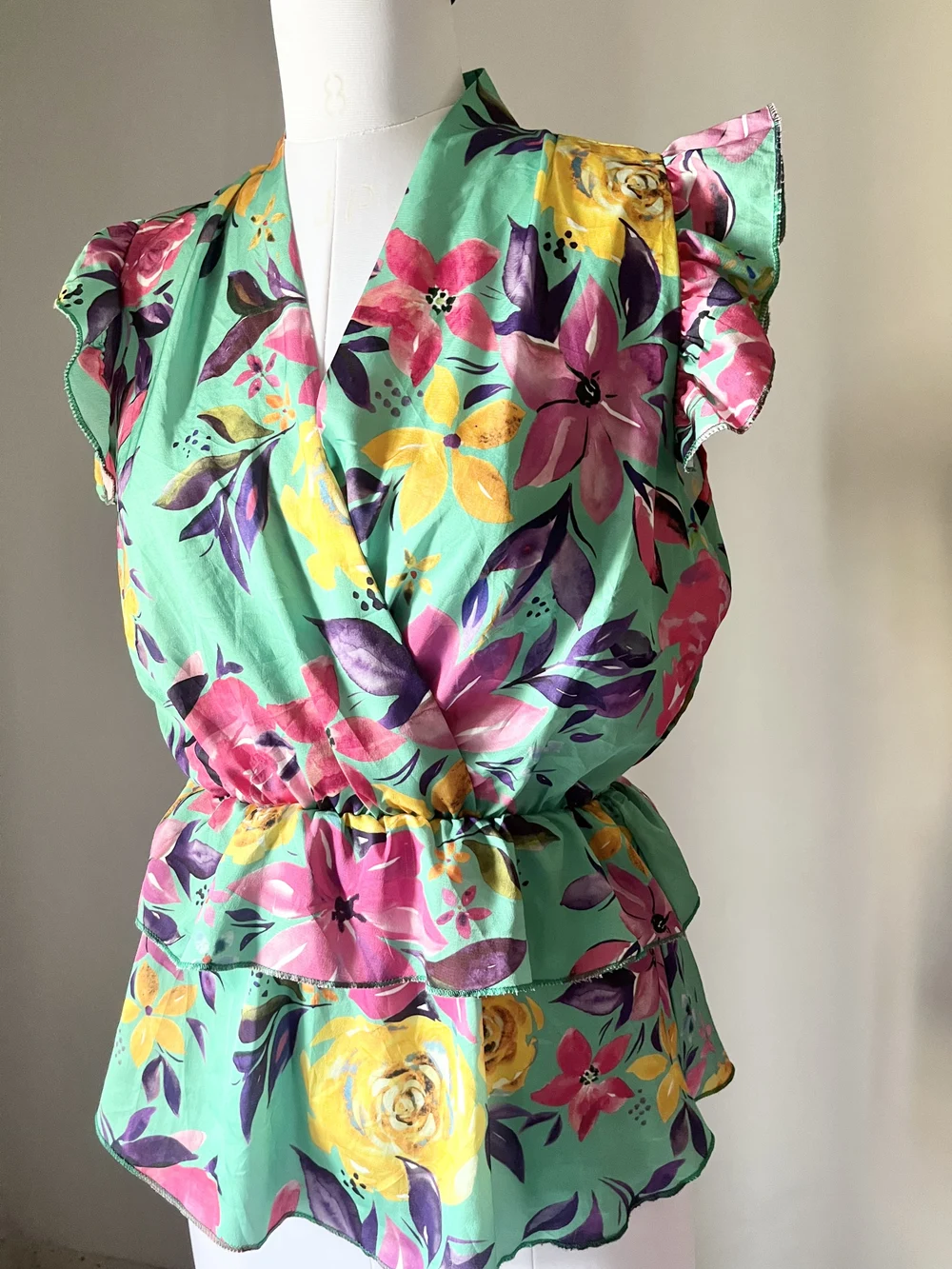 Floral peplum top  thumbnail view 3