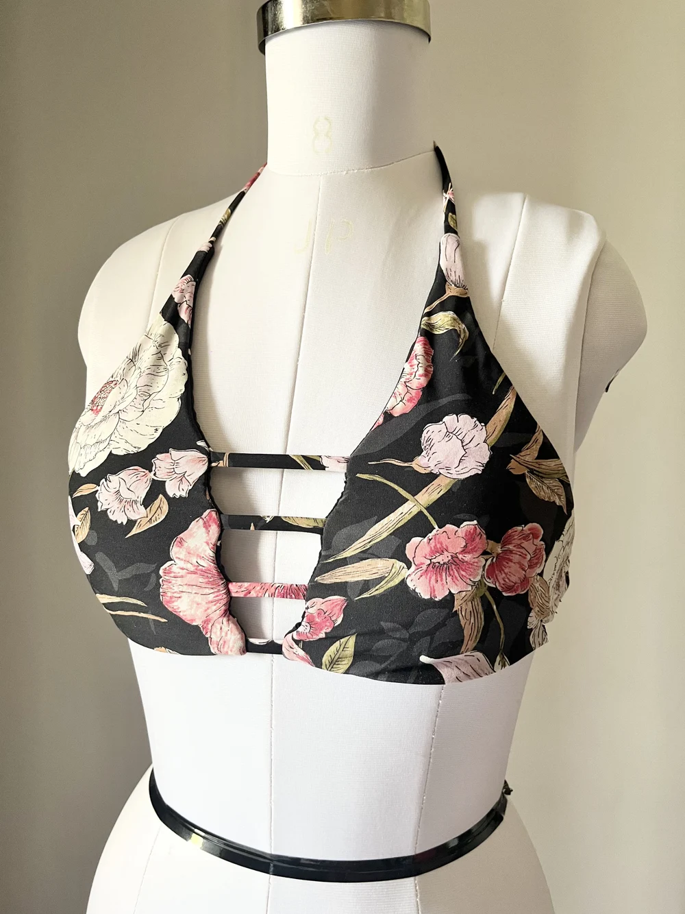 Floral criss-cross bikini top  thumbnail view 3