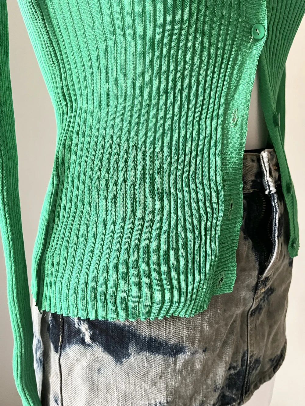 Green button down top  thumbnail view 2