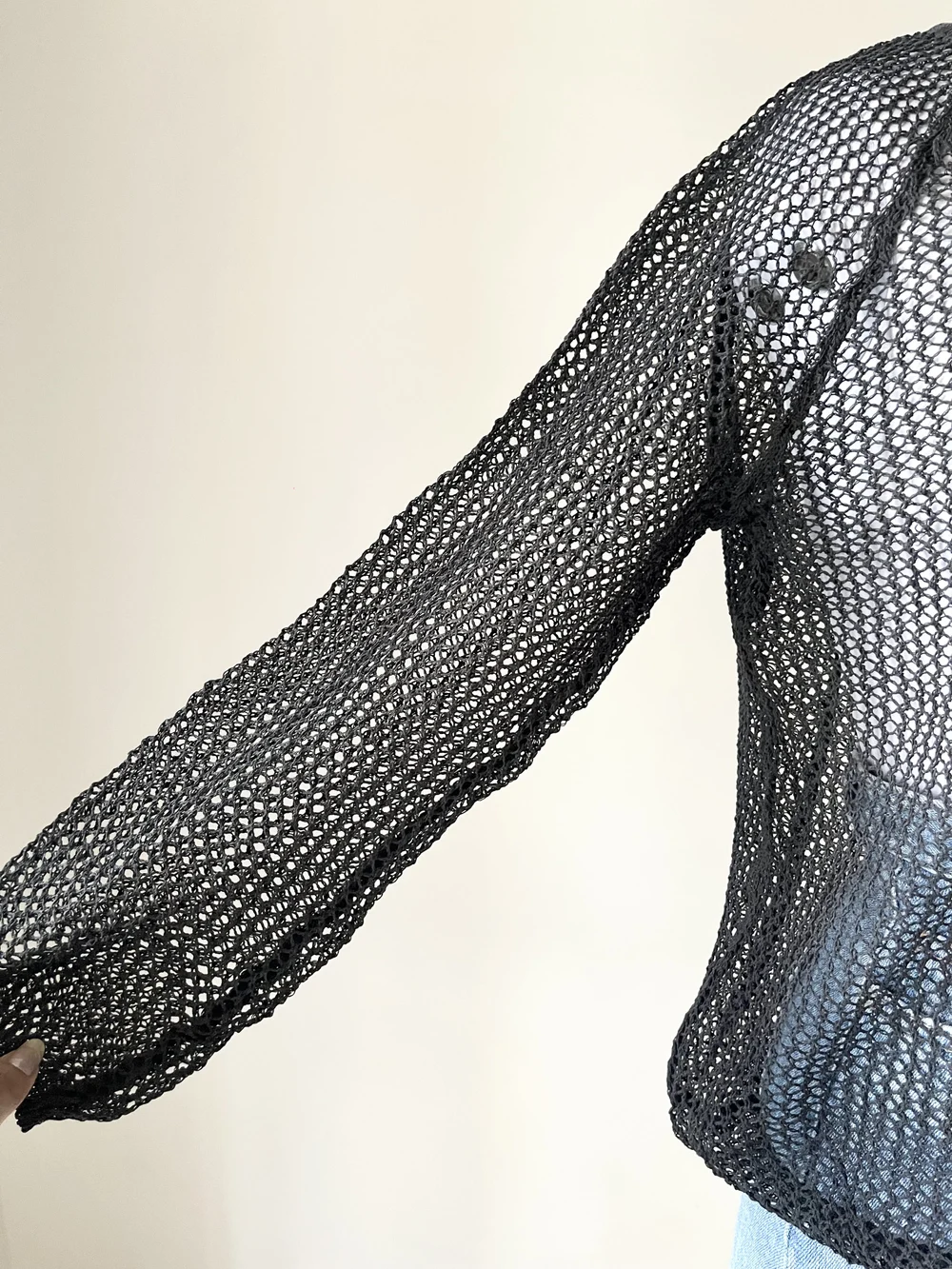 Black Crochet  top  thumbnail view 4