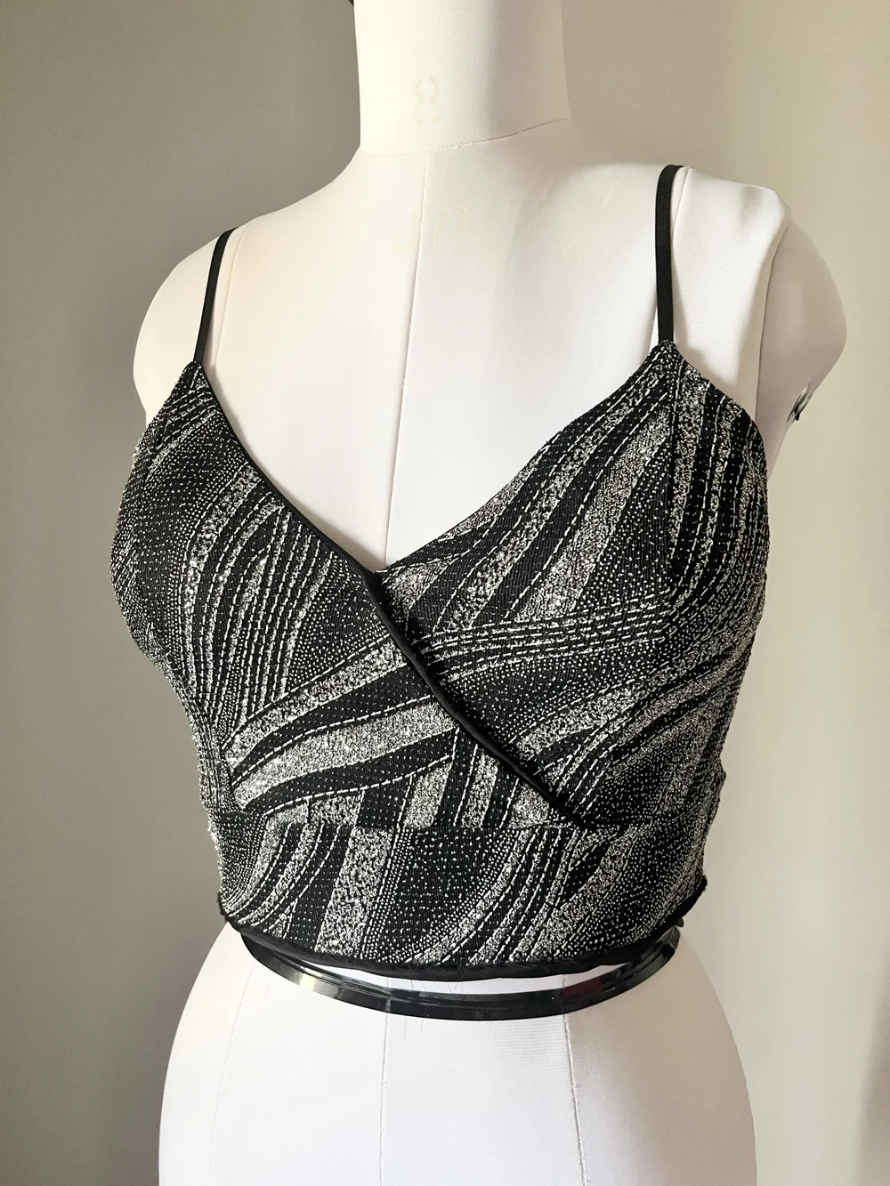 Black shimmer top  thumbnail view 3