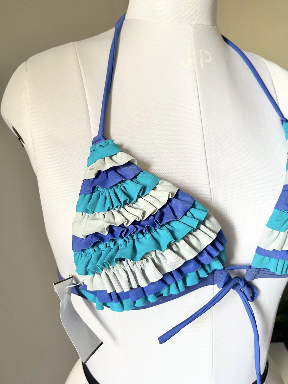 Blue Tiered Bikini top  thumbnail view 5