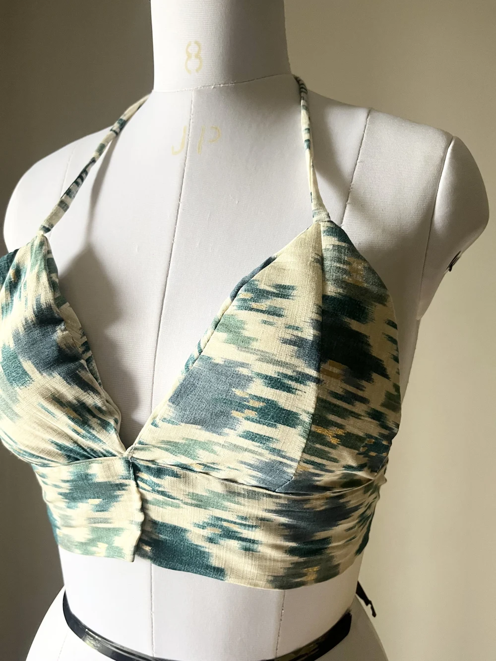 ikkat print brallet top  thumbnail view 2