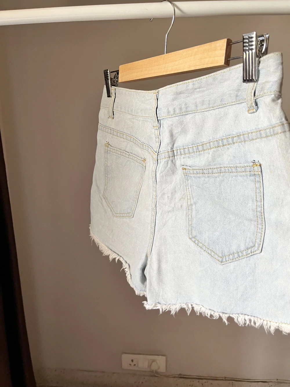 Acid washed shorts thumbnail view 3