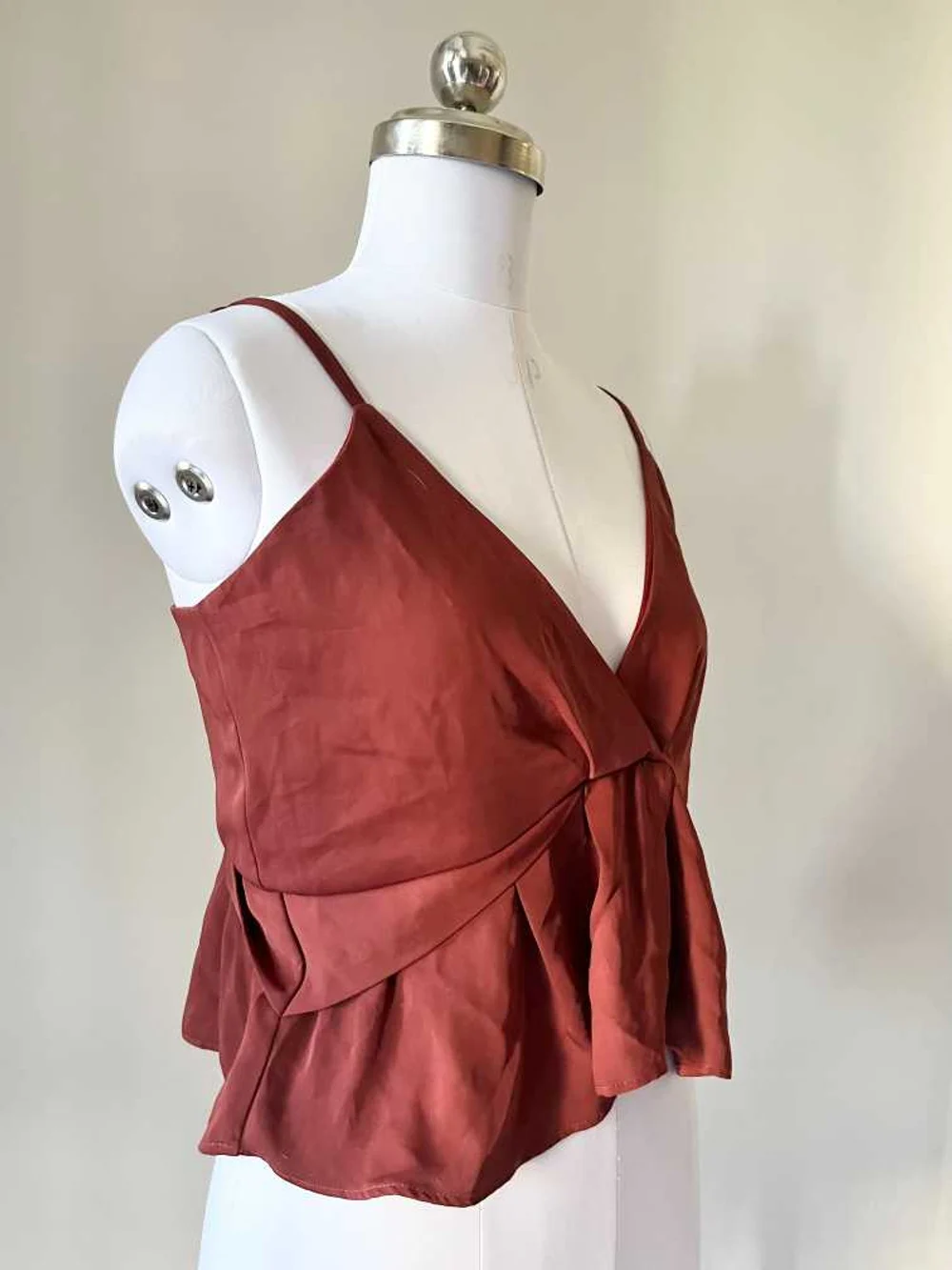 Rust fit-flare top thumbnail view 2
