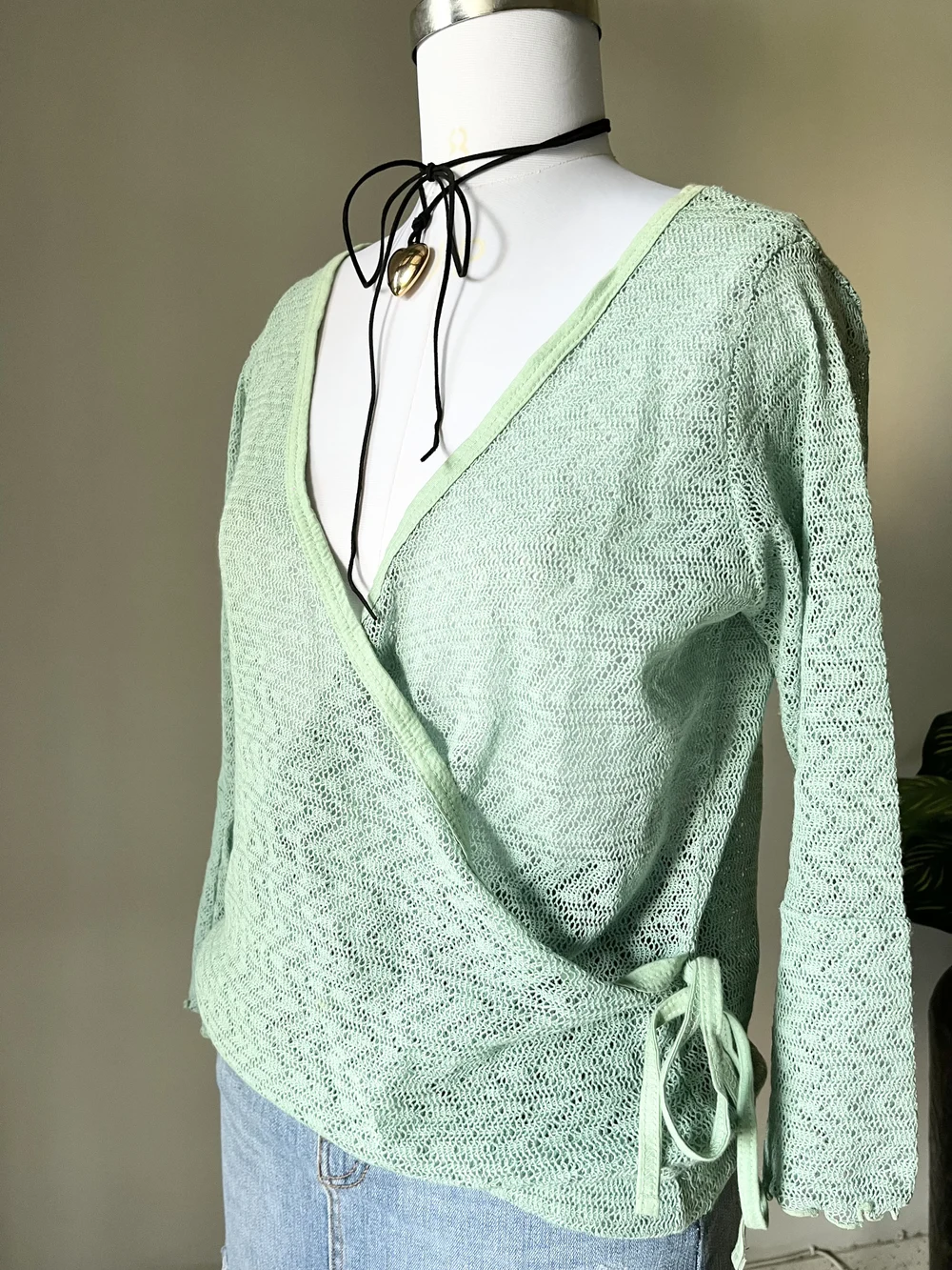 Green wrap top  thumbnail view 3