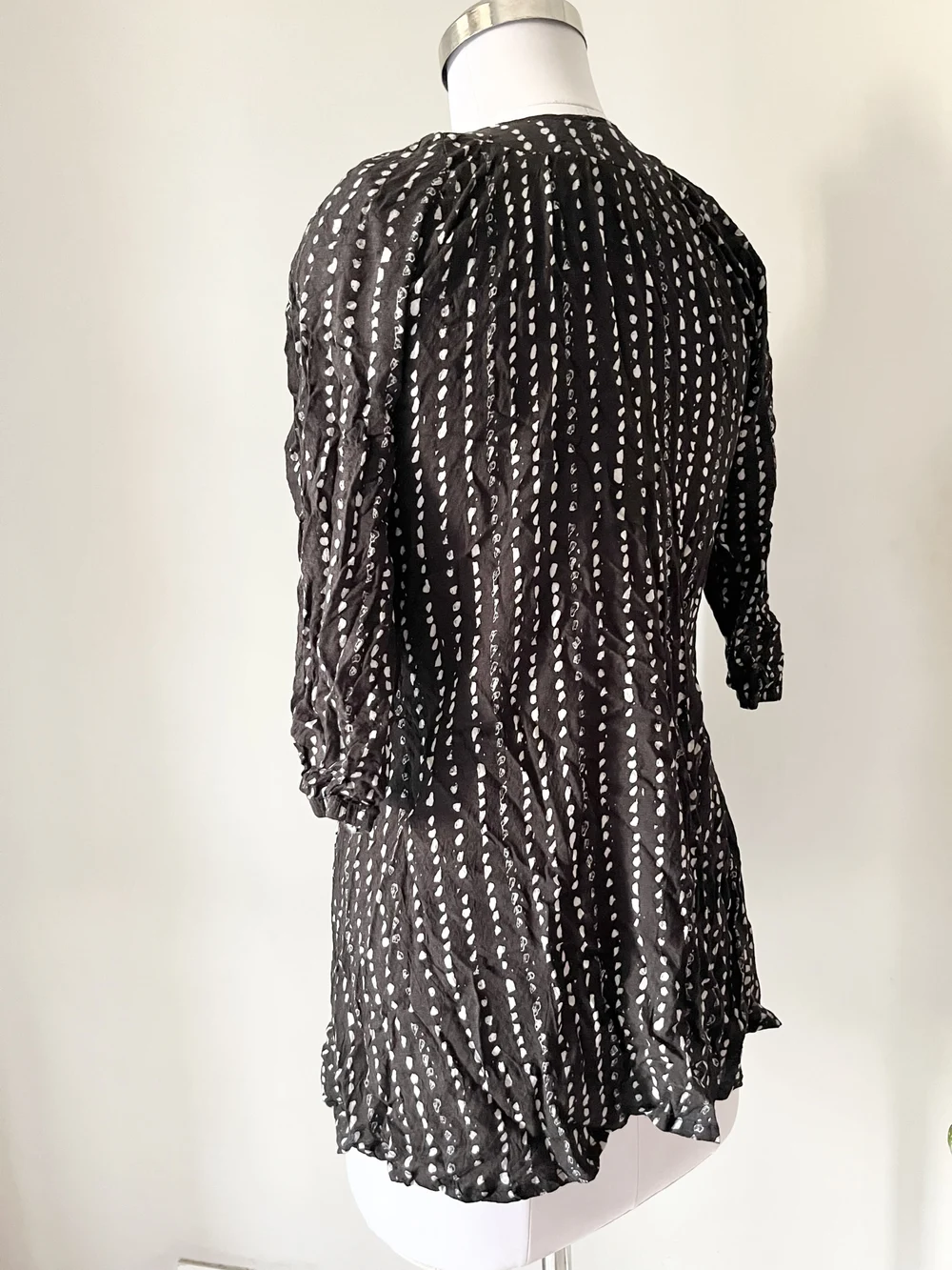 Black printed dress thumbnail view 2