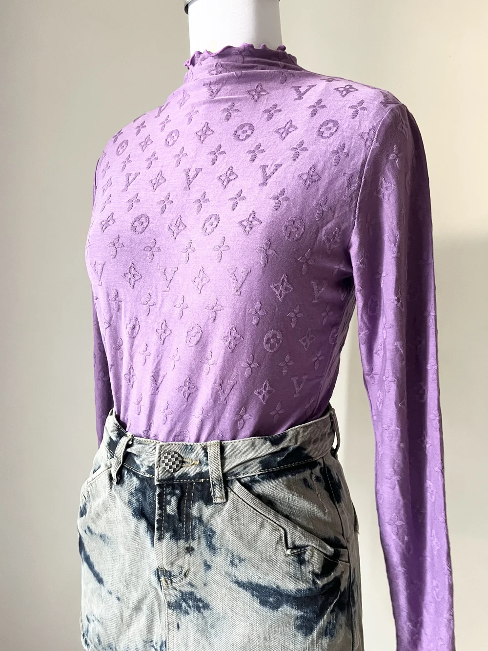 Purple L/V mesh top  thumbnail view 3