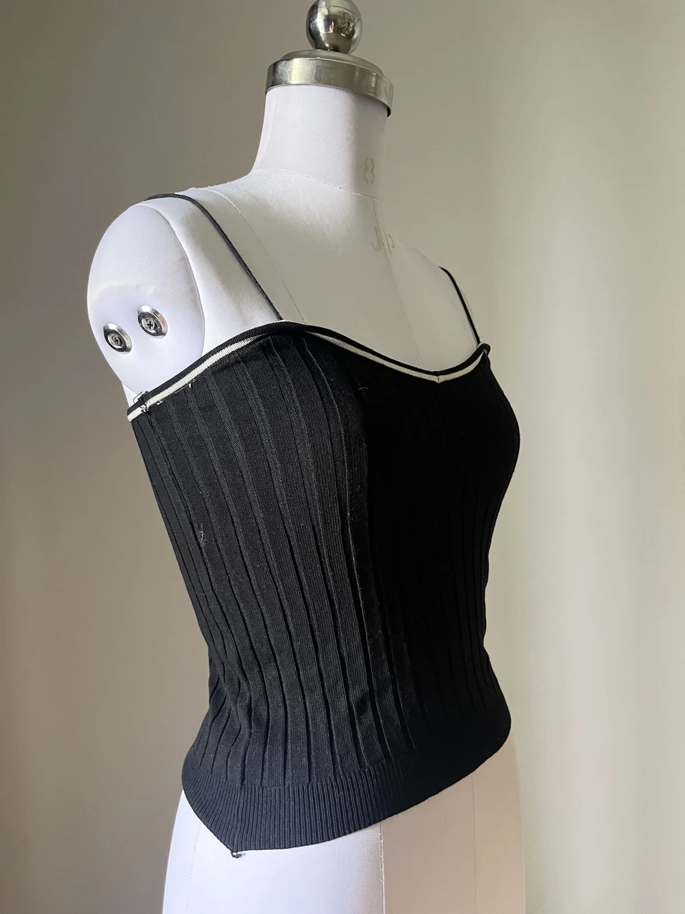 Black rib top thumbnail view 3