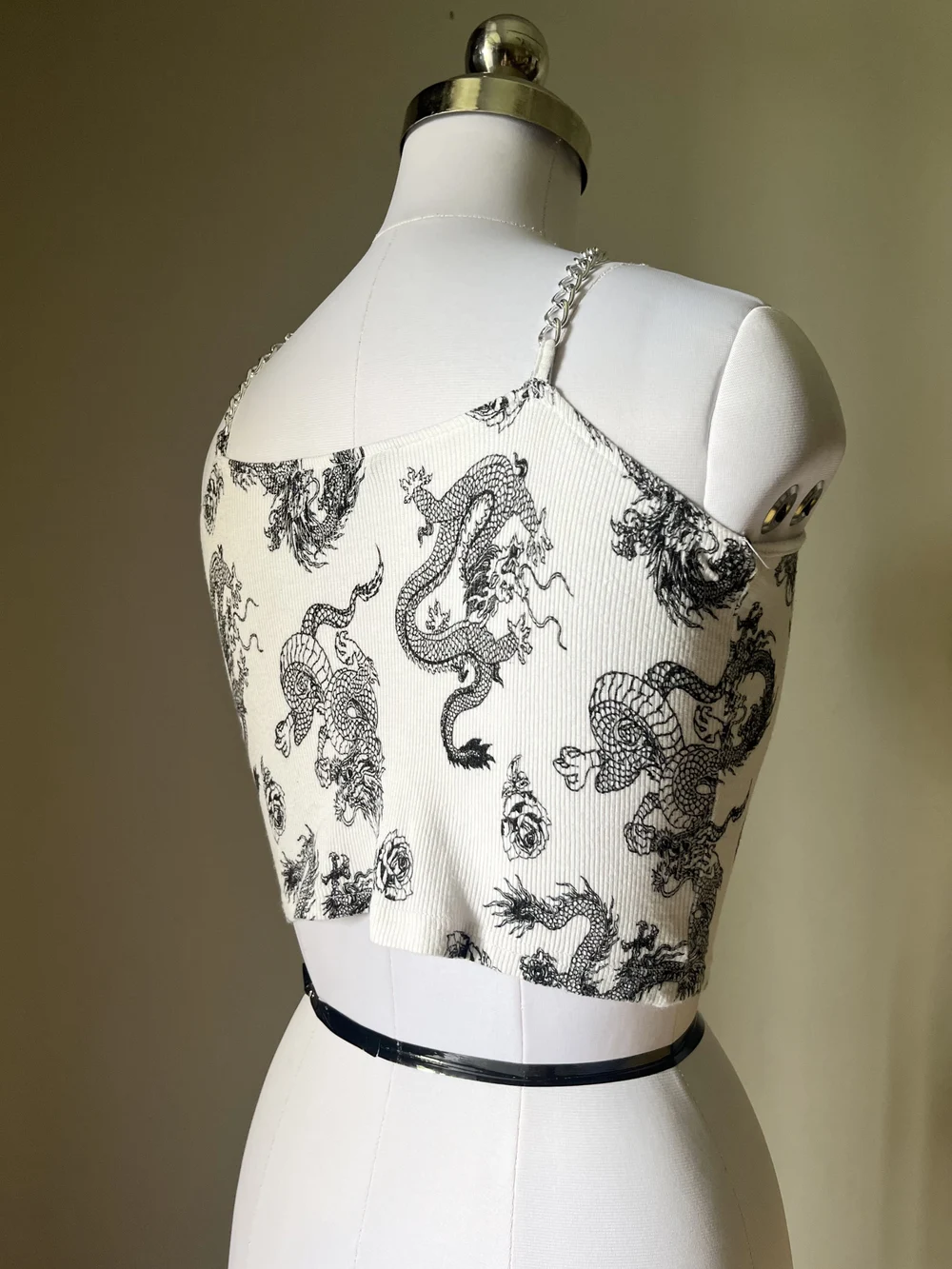 White printed top thumbnail view 2