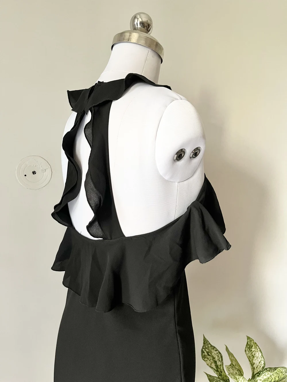 Frill black dress thumbnail view 4