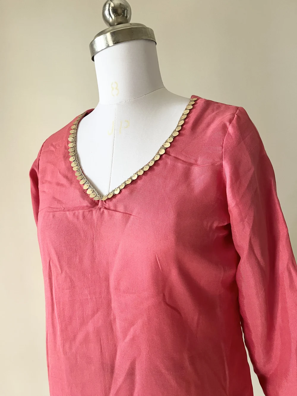 Mauve pink short kurti thumbnail view 4