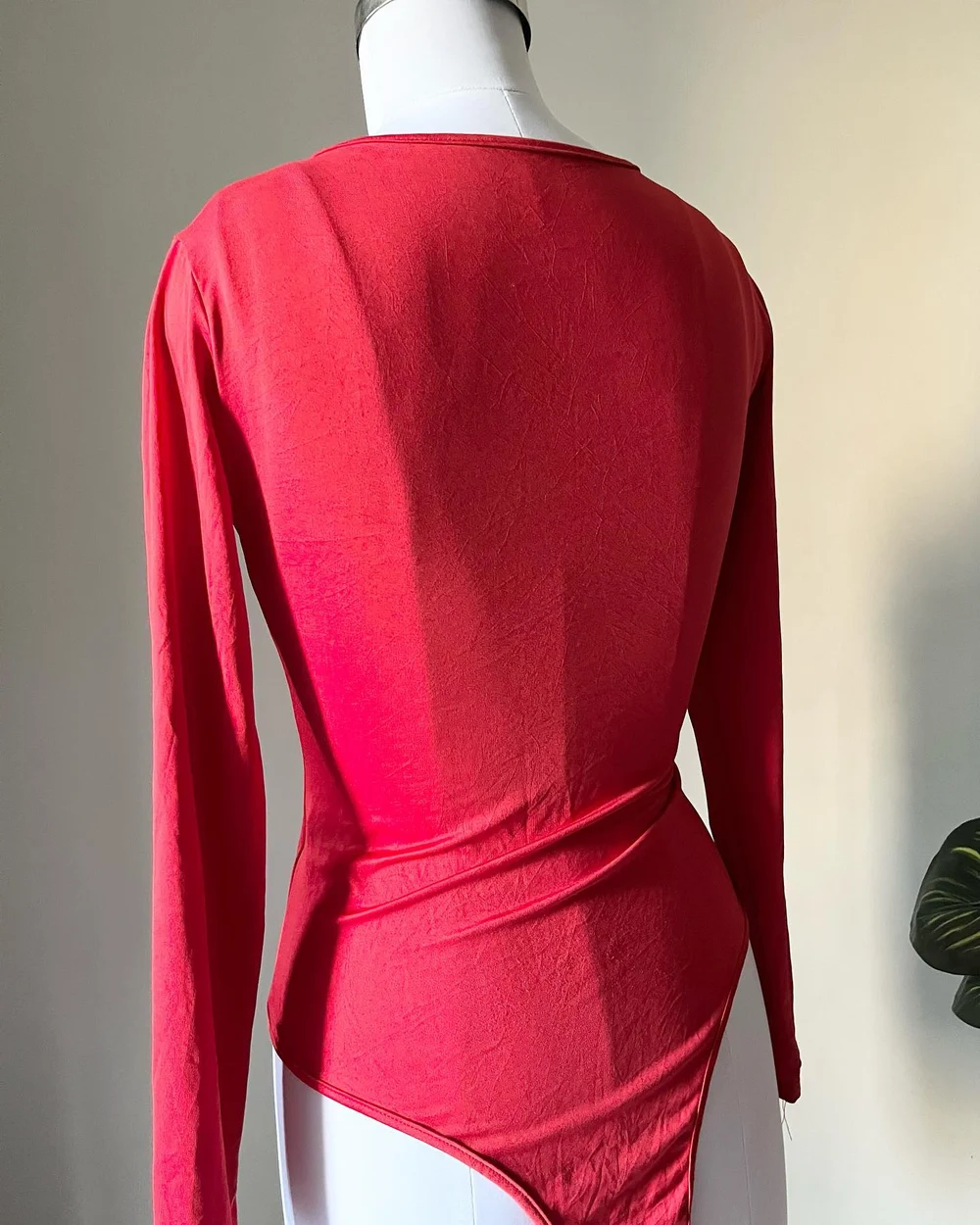 Red Criss-cross bodysuit  thumbnail view 3