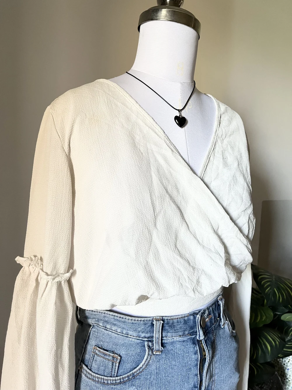 White Wrap top thumbnail view 3