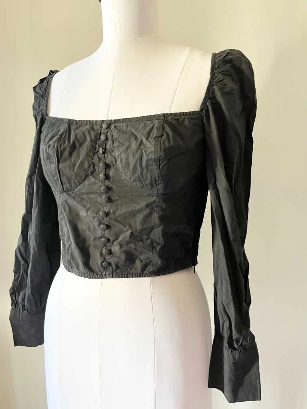 Black corset style top thumbnail view 2