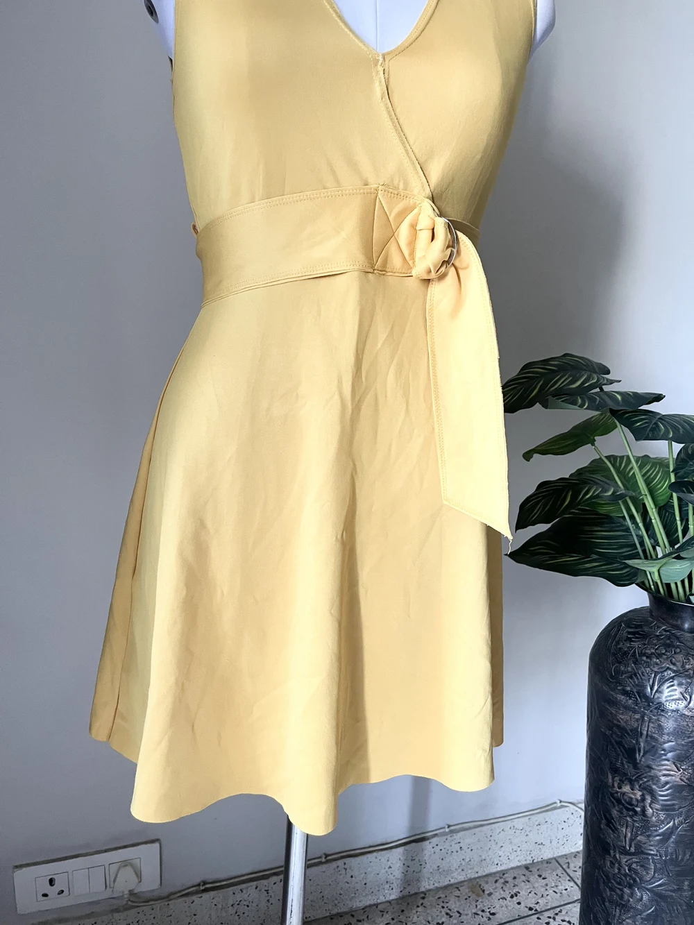 Yellow skater dress  thumbnail view 3