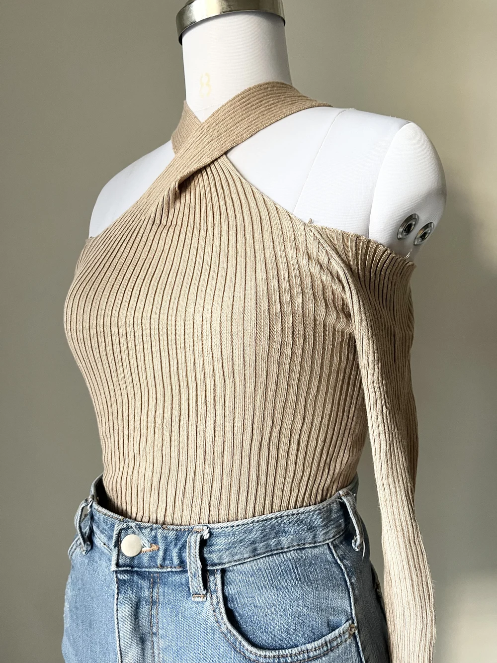 Criss-cross brown top thumbnail view 4