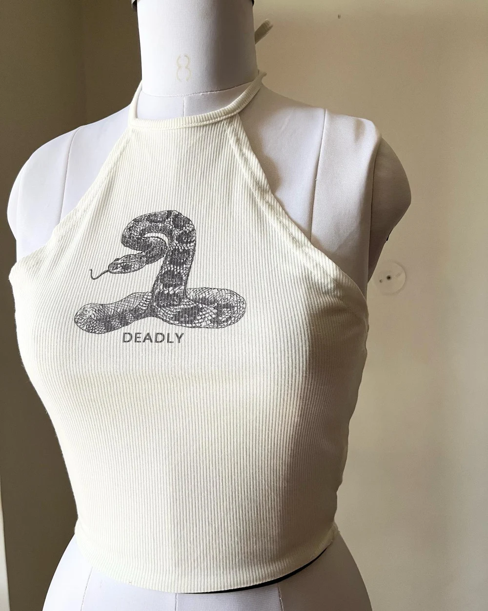 White halter top  thumbnail view 4