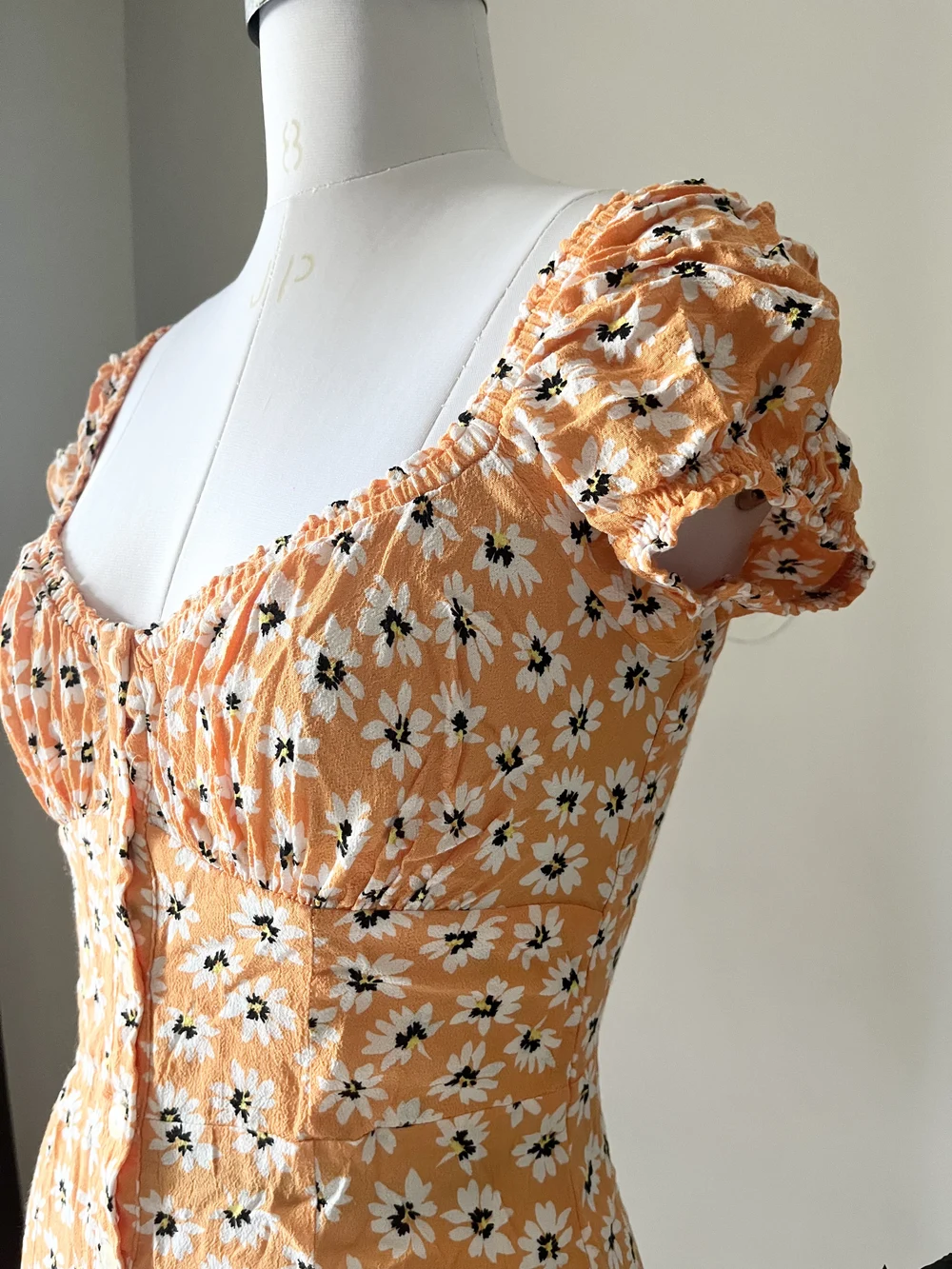 Floral milkmaid dress thumbnail view 3