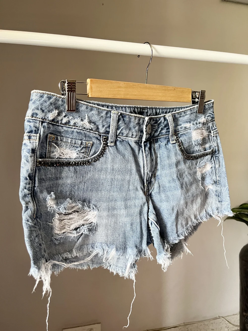 Embellished shorts thumbnail view 5