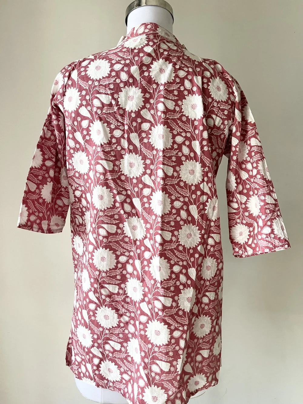 Pink floral kurti  thumbnail view 3