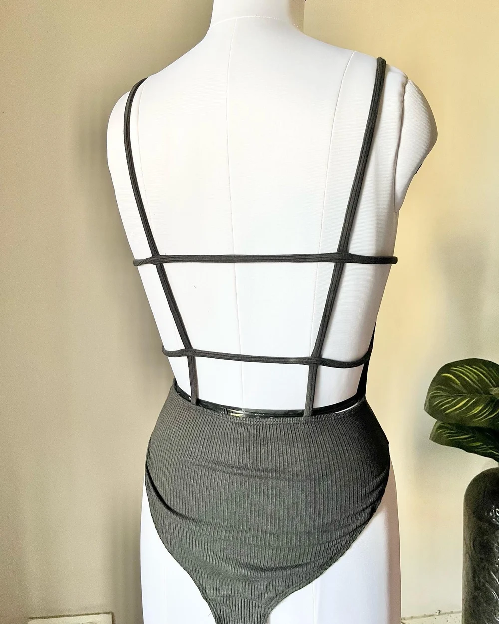 Backless black bodysuit  thumbnail view 2