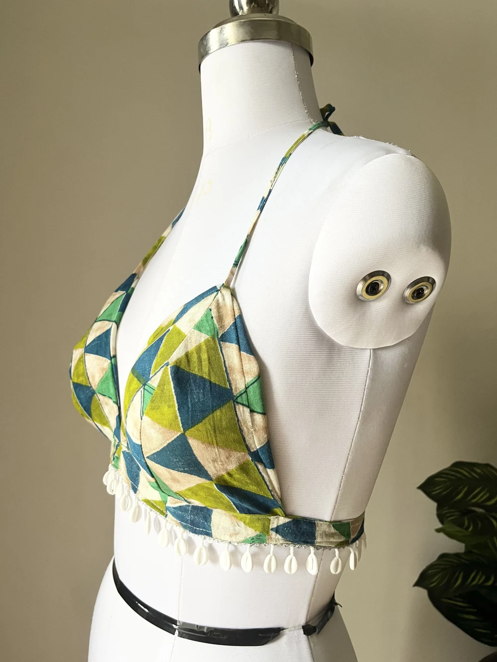 Aztec print halter-neck brallet top  thumbnail view 4