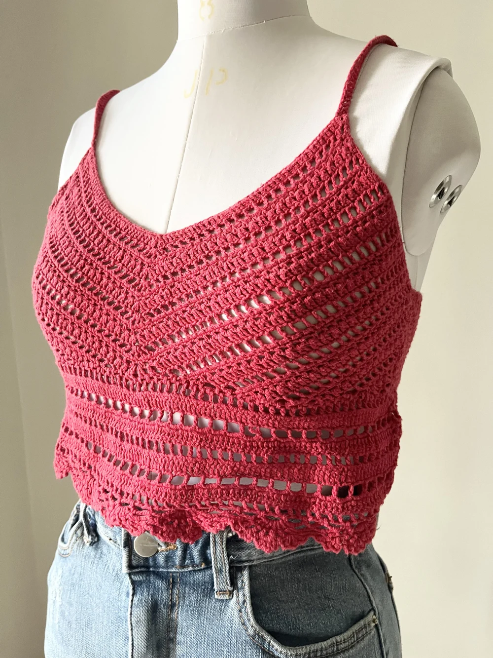Red crochet top  thumbnail view 4