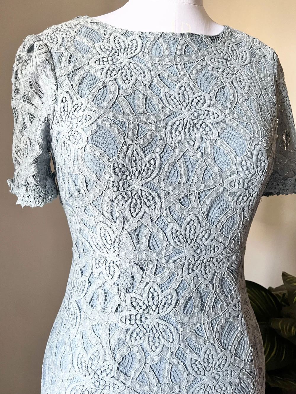 Pastel blue lace dress thumbnail view 5
