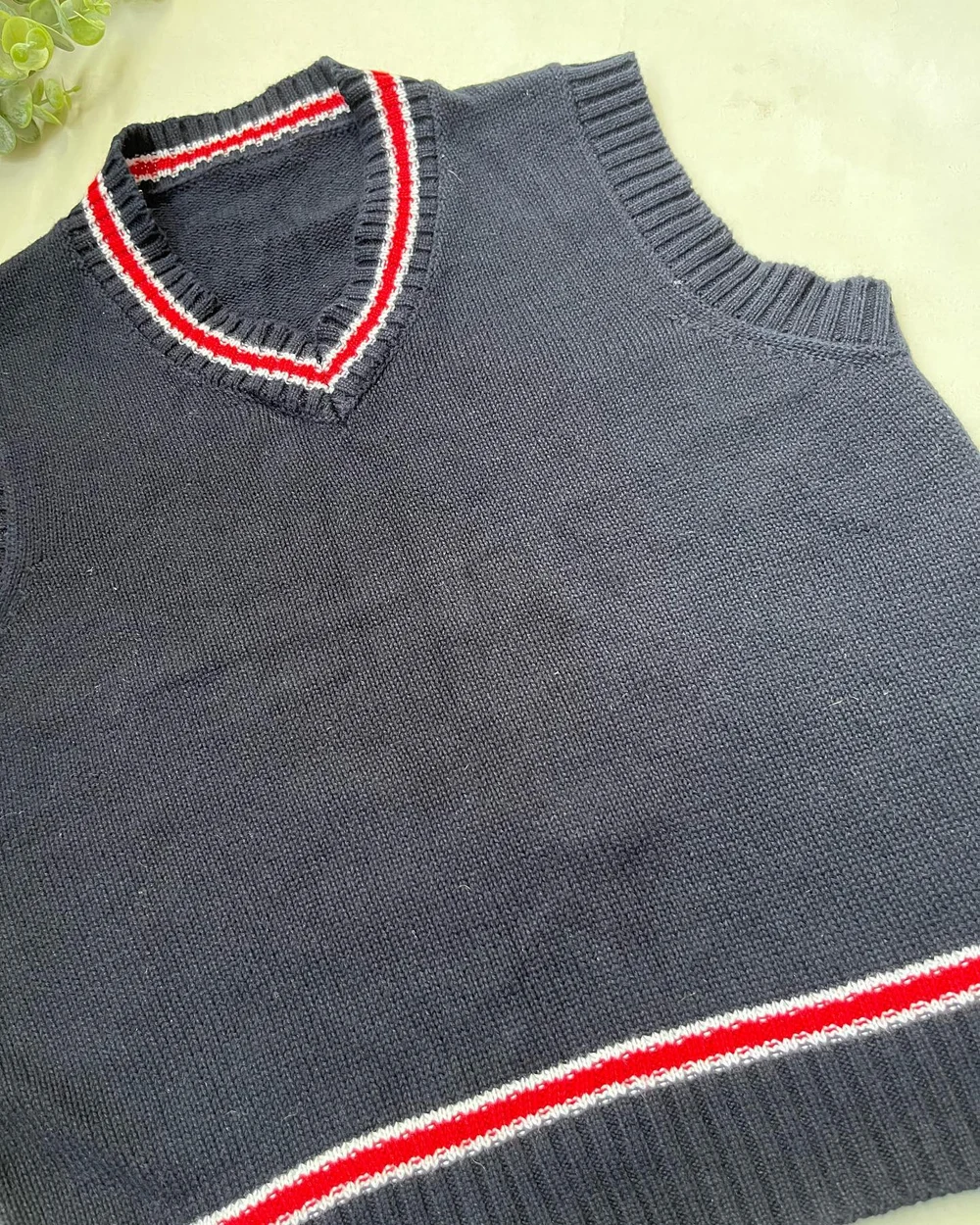 Blue sweater vest  thumbnail view 3
