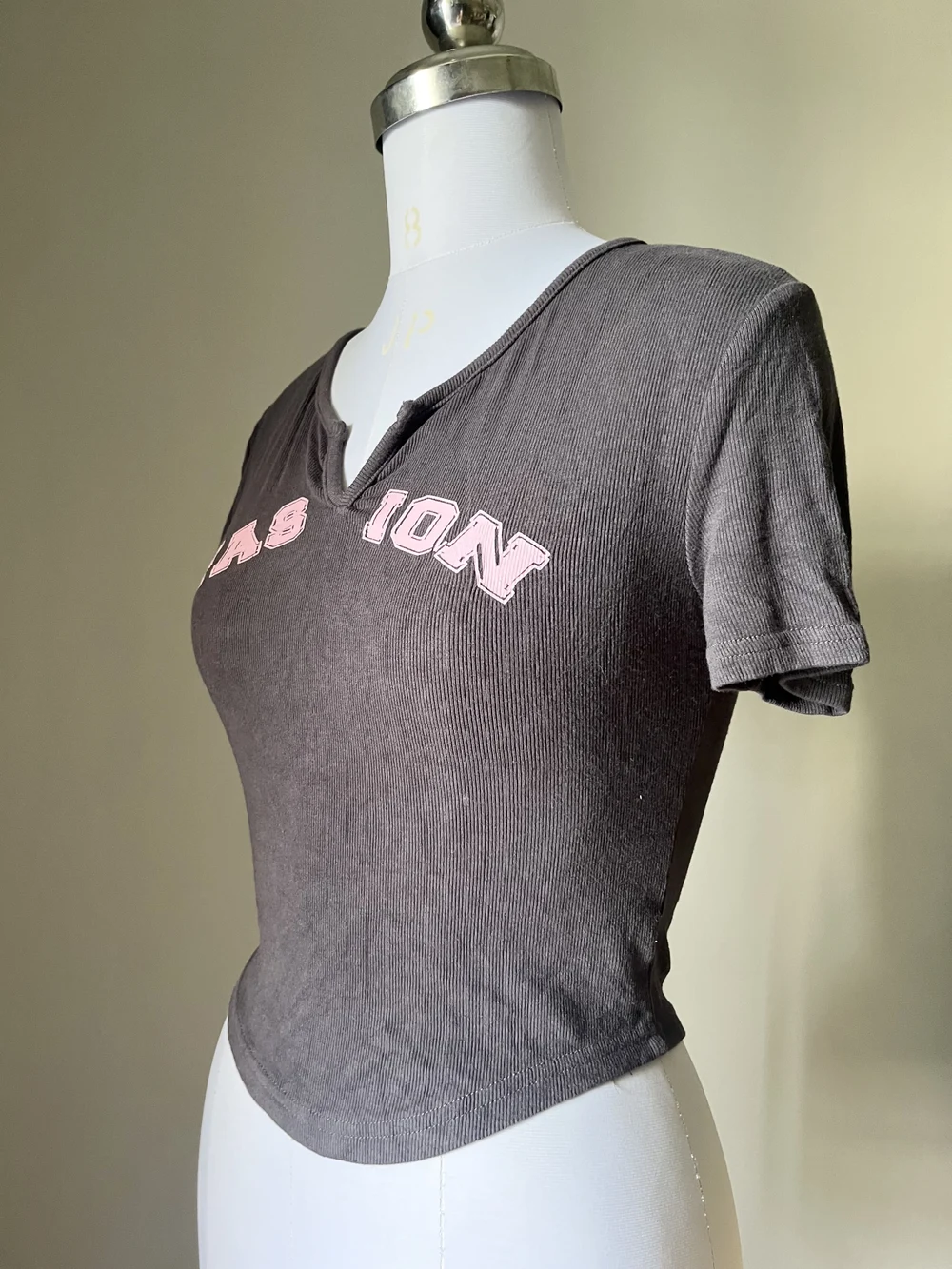 Grey rib top thumbnail view 4