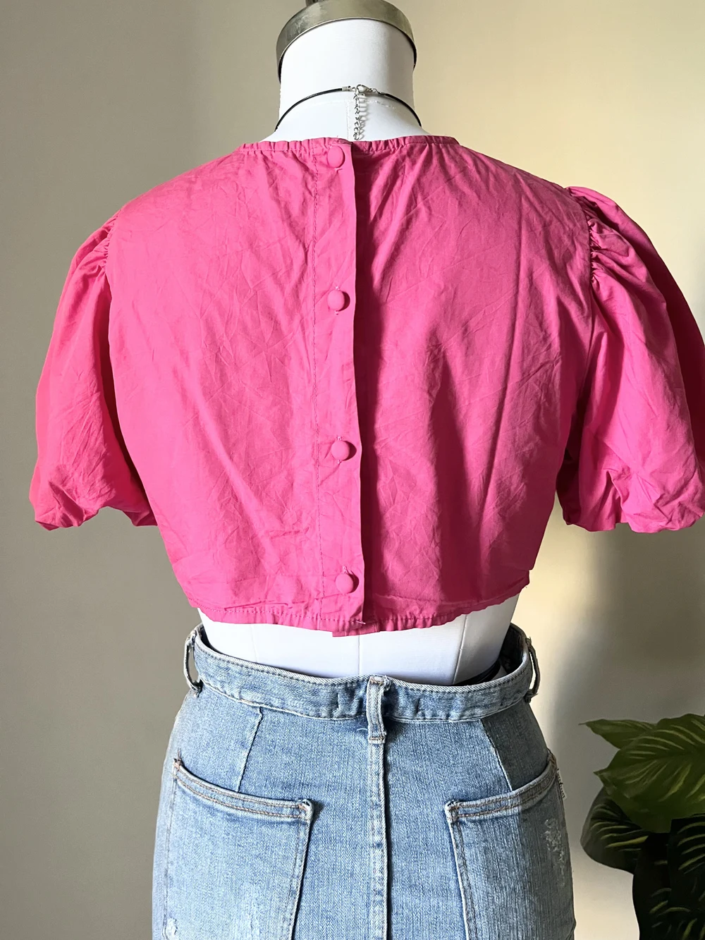 Pink Crop top  thumbnail view 2