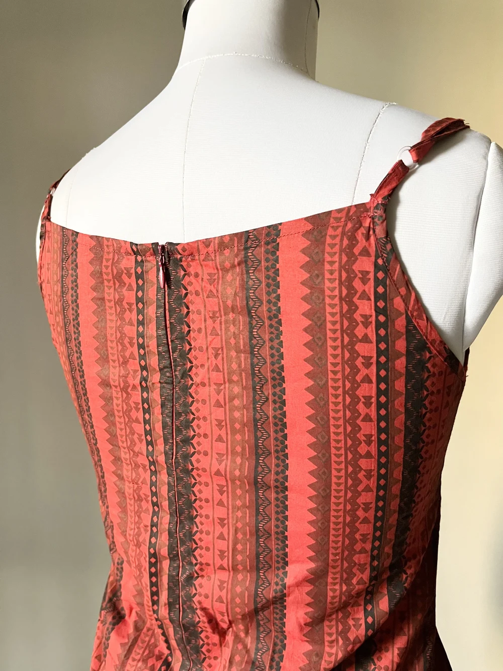Red aztec handmade kurti thumbnail view 4