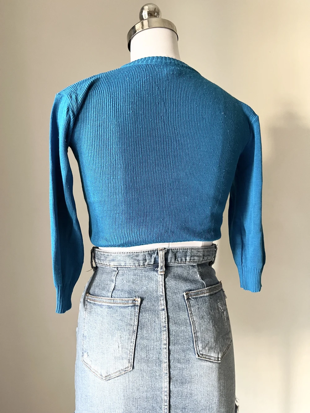 Electric blue crop top  thumbnail view 2