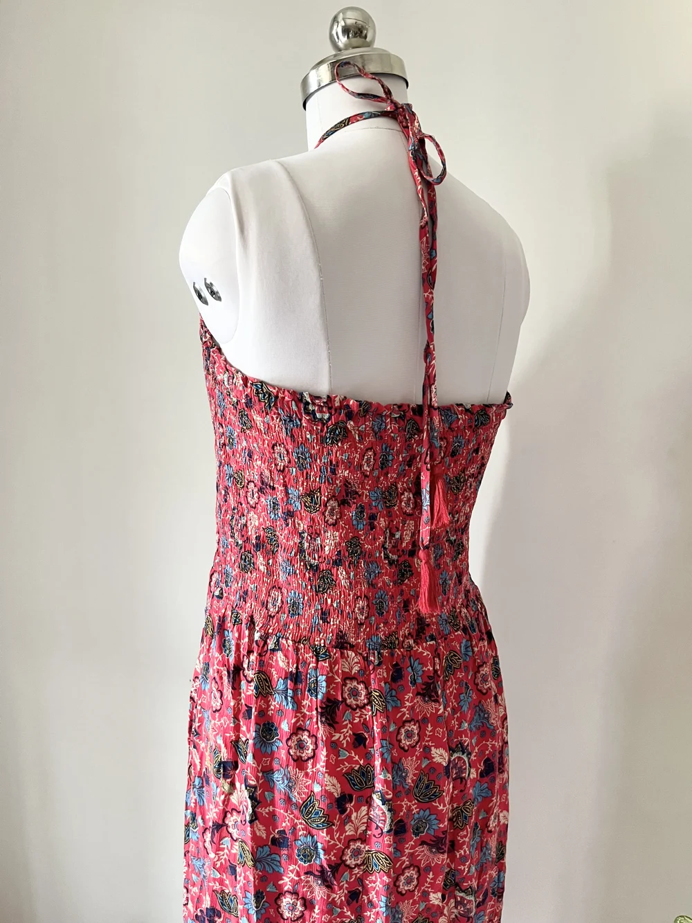 Printed tube tie-up maxi dress thumbnail view 2