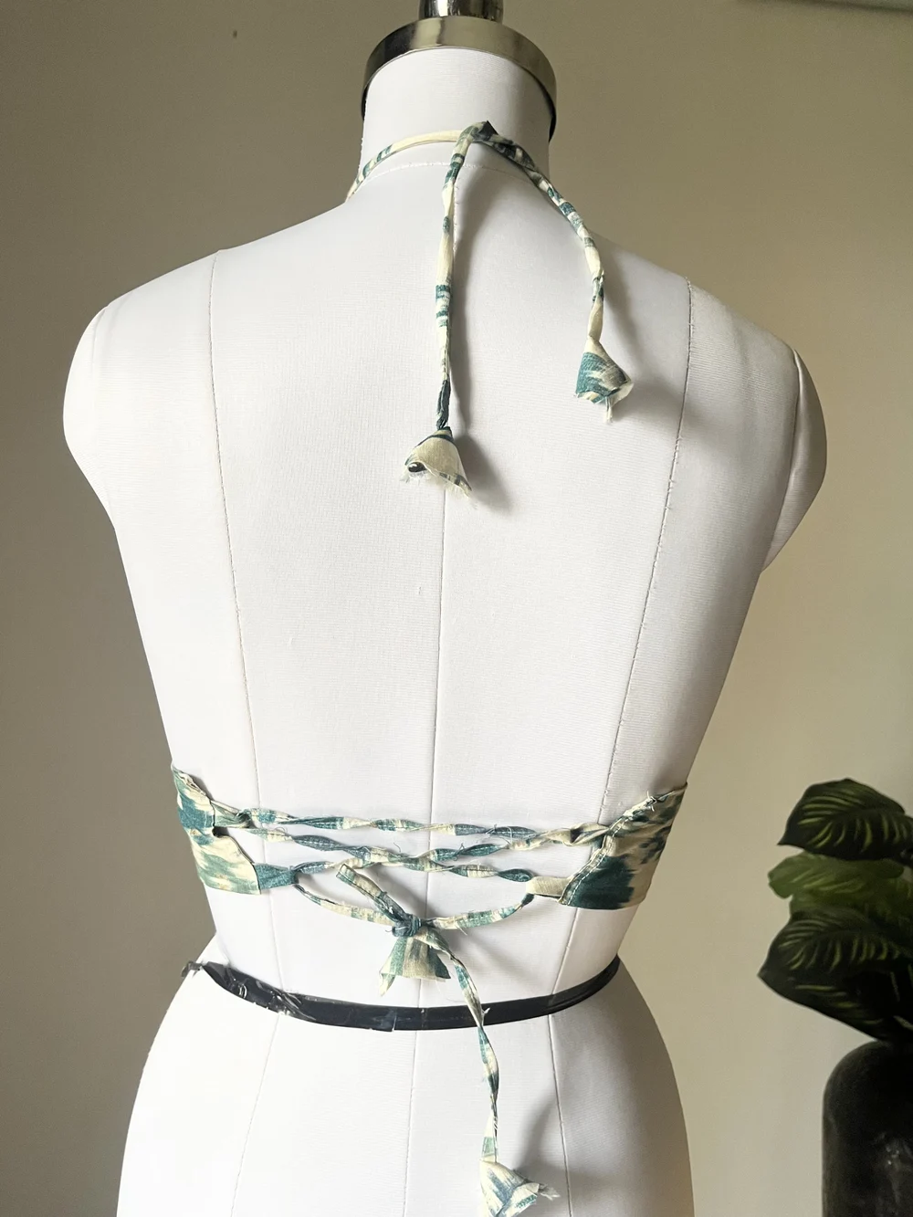 ikkat print brallet top  thumbnail view 3
