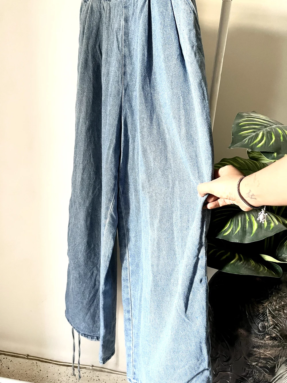 Paperbag wide-leg Highwaist denim thumbnail view 4