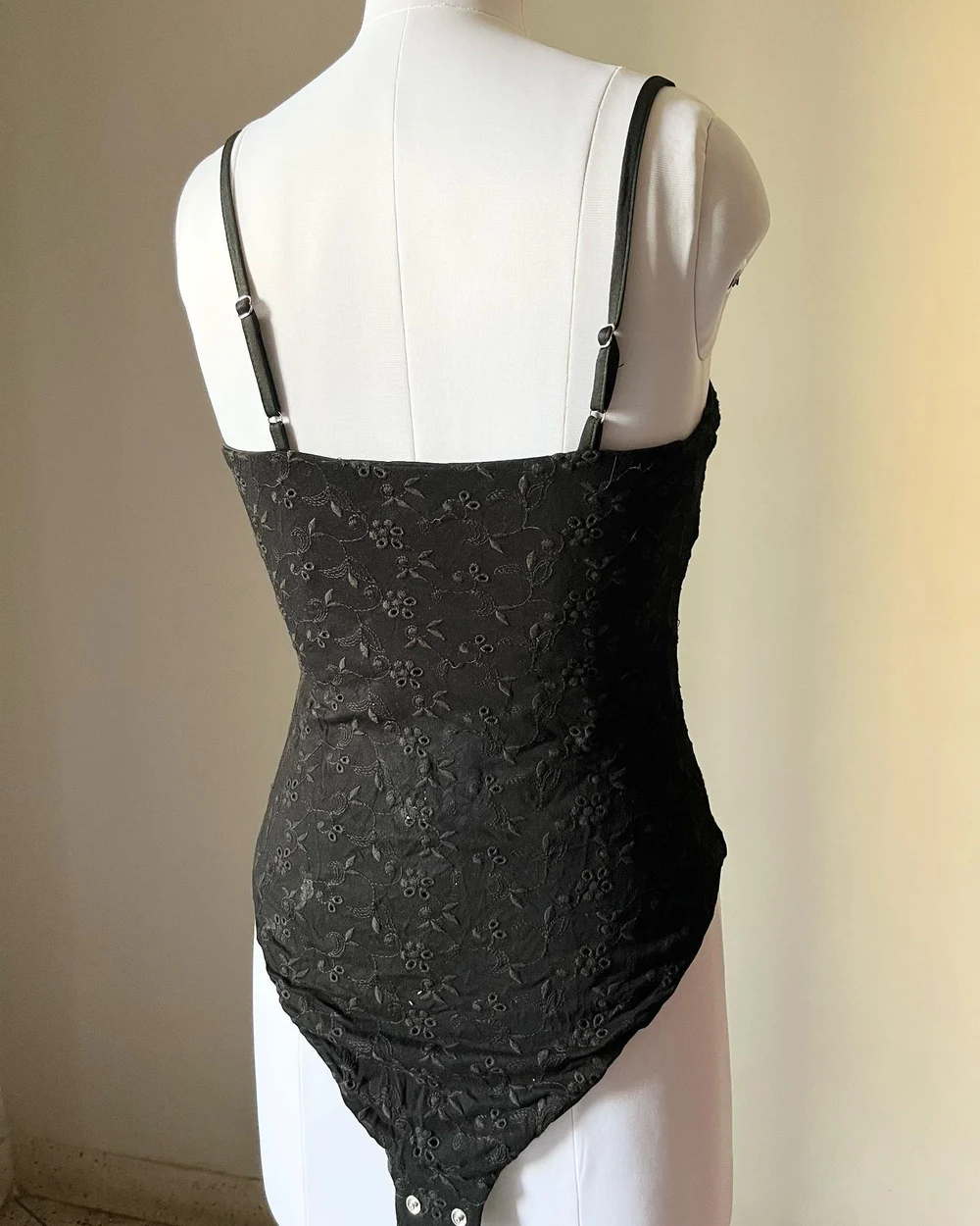 Embroidered black bodysuit  thumbnail view 3