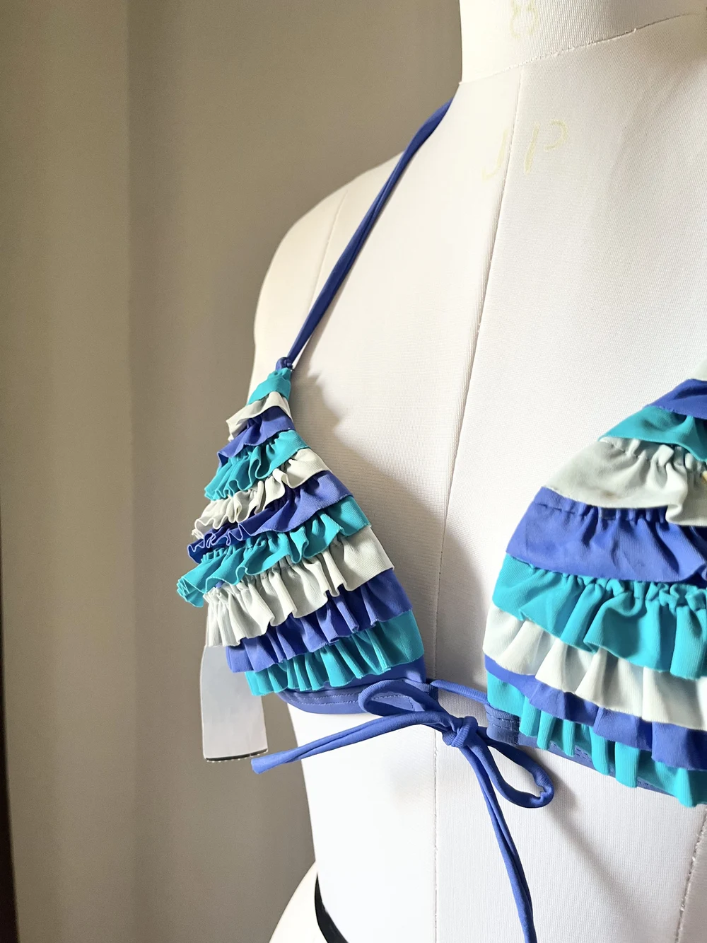 Blue Tiered Bikini top  thumbnail view 2
