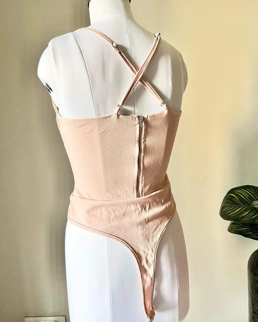 Deep v-neck lace bodysuit  thumbnail view 2