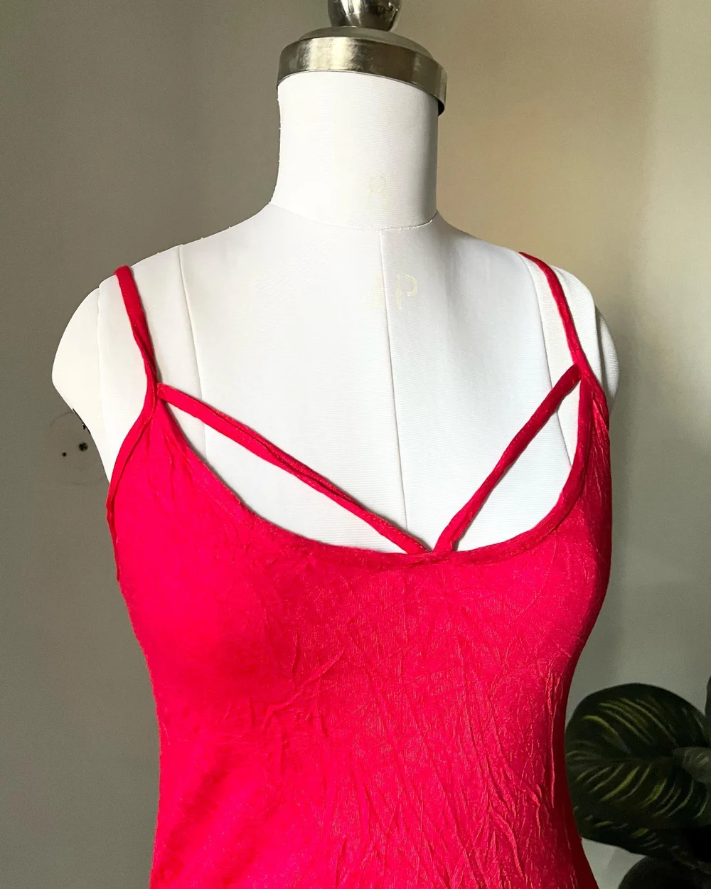 Red Criss-cross bodysuit  thumbnail view 5