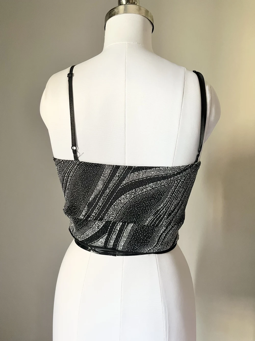 Black shimmer top  thumbnail view 2
