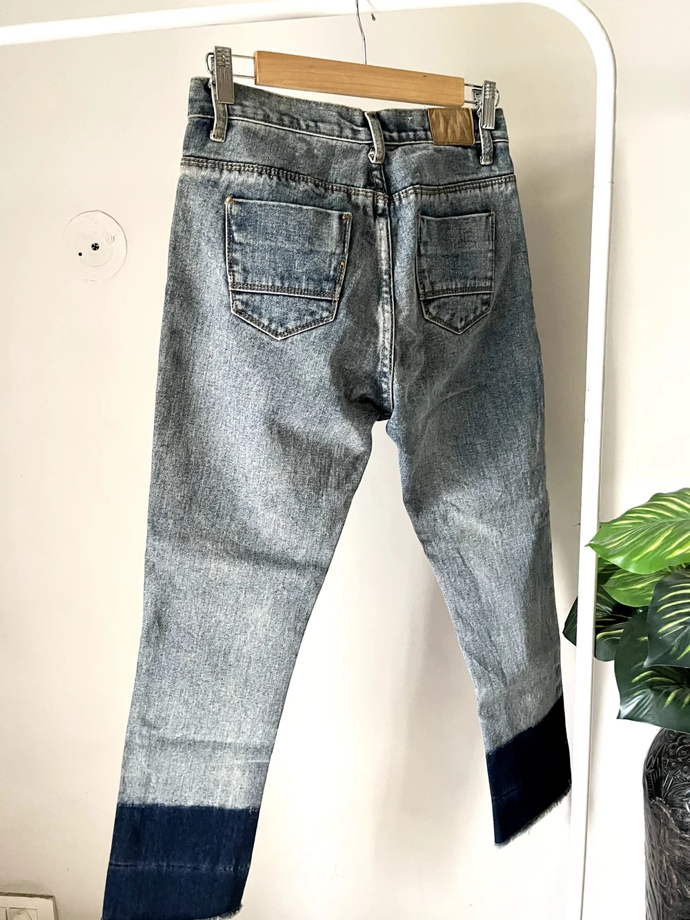 Blue tapered denim  thumbnail view 4