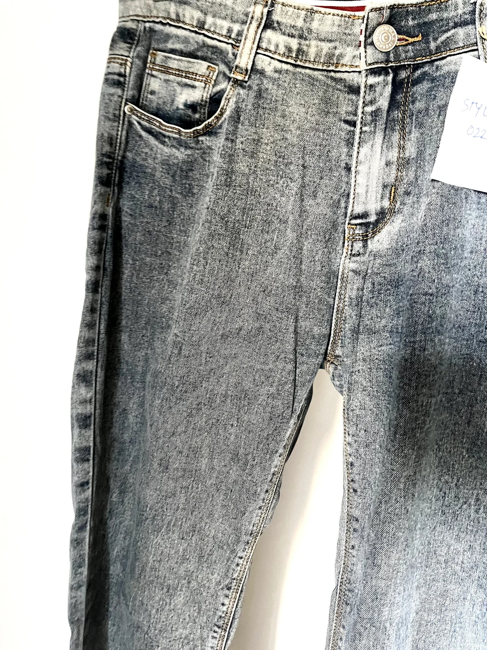 Charcoal blue straight fit jeans  thumbnail view 6